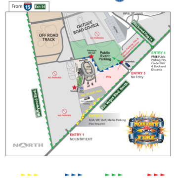 Bullring — Night of Fire Parking Map